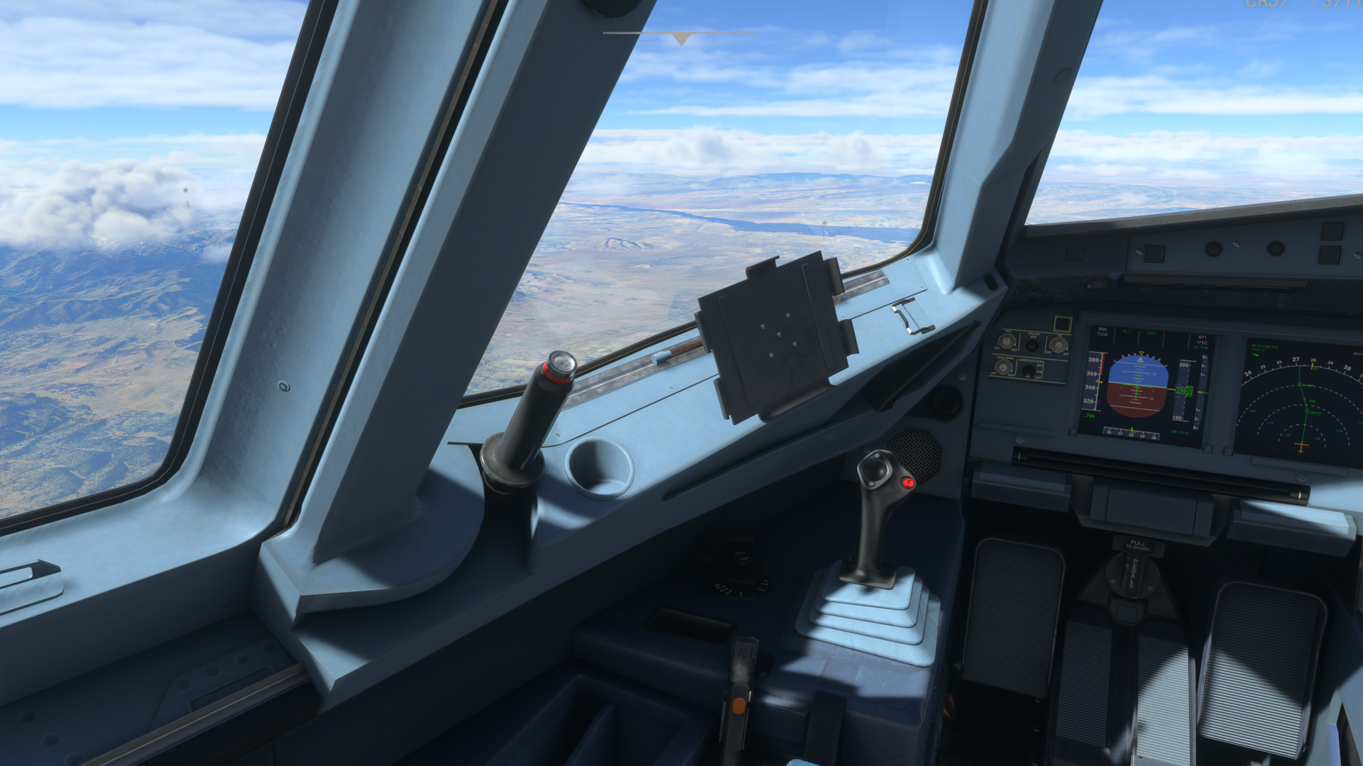 Cockpit view over Utah during a flight across the USA | Microsoft Flight Simulator