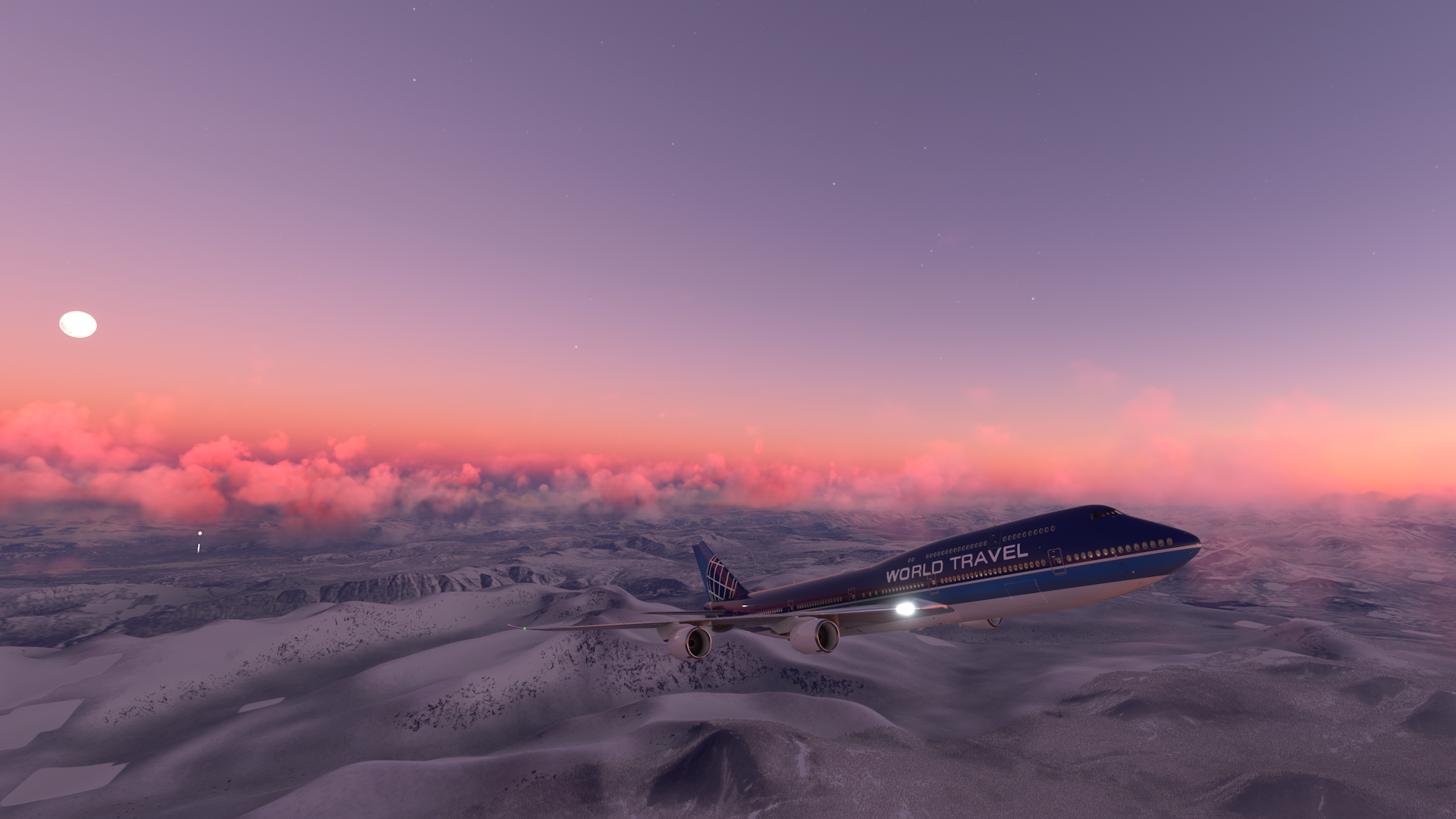 Ascent in a Boeing 747 over the Canadian Rockies in Yukon | Microsoft Flight Simulator