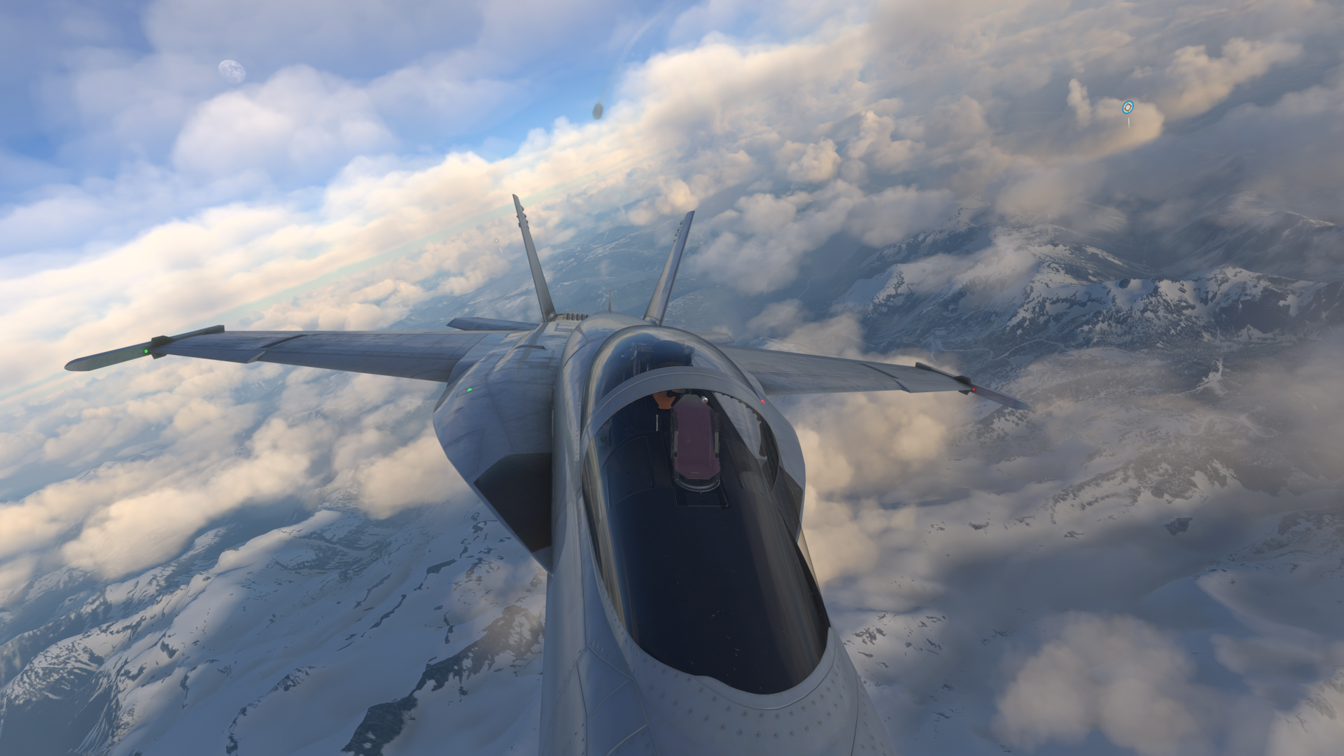 High-speed evasion manoeuvers over Mount Olympia | Microsoft Flight Simulator